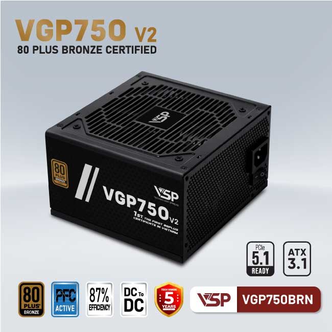 BỘ NGUỒN VSP VGP750BRN V2 - 80PLUS BRONZE- ATX3.1