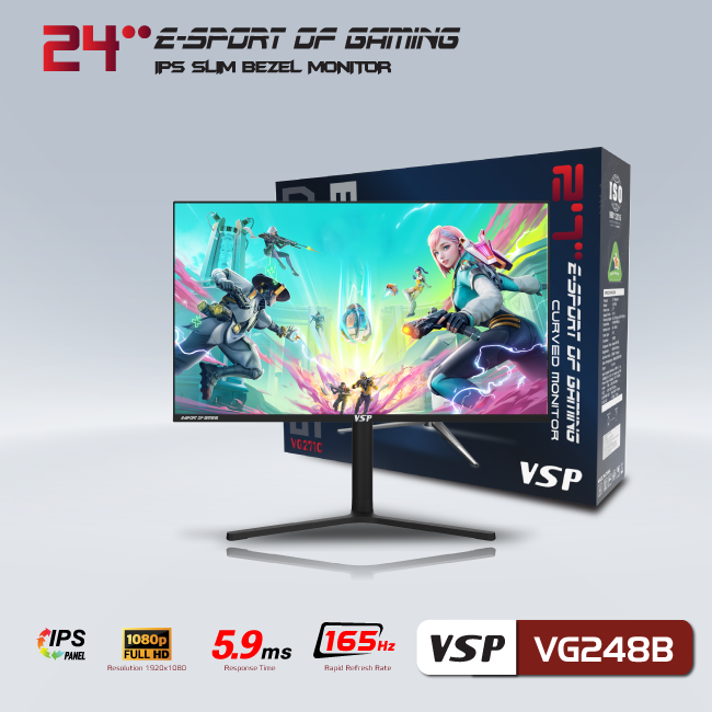 Màn hình VSP Esport Gaming FHD 24inch - VG248B