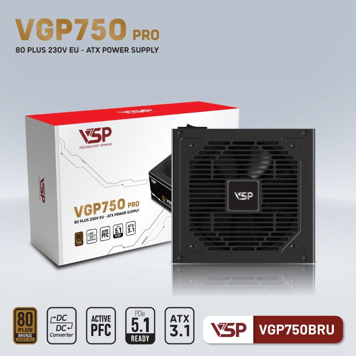 BỘ NGUỒN VSP VGP750BRU PRO - 80PLUS BRONZE 230V EU