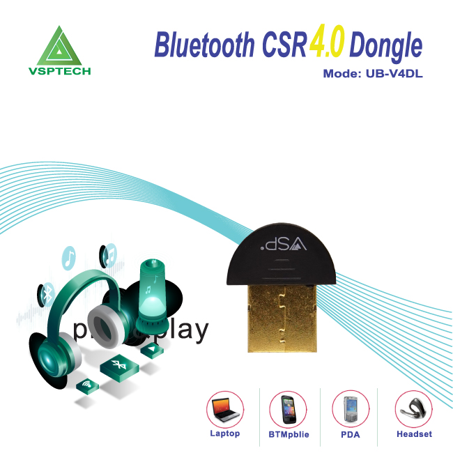 USB Bluetooth 4.0 Csr4.0 Dongle UB-V4DL