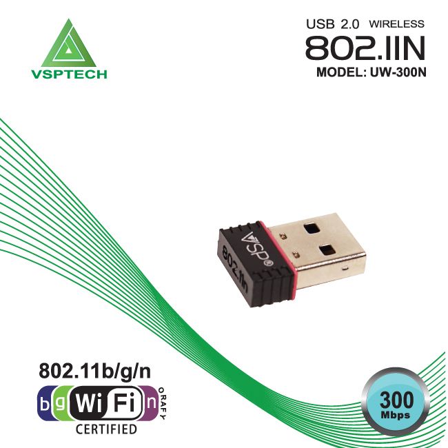USB2.0 wireless VSP 802.IIn UW-300N