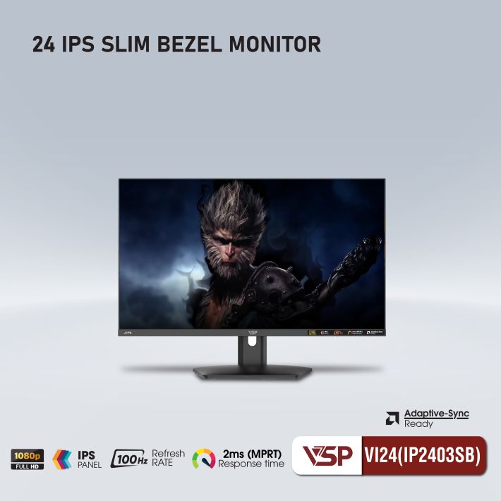 Màn hình VSP ThinKing 24inch IPS VI24(IP2403SB)  - Đen