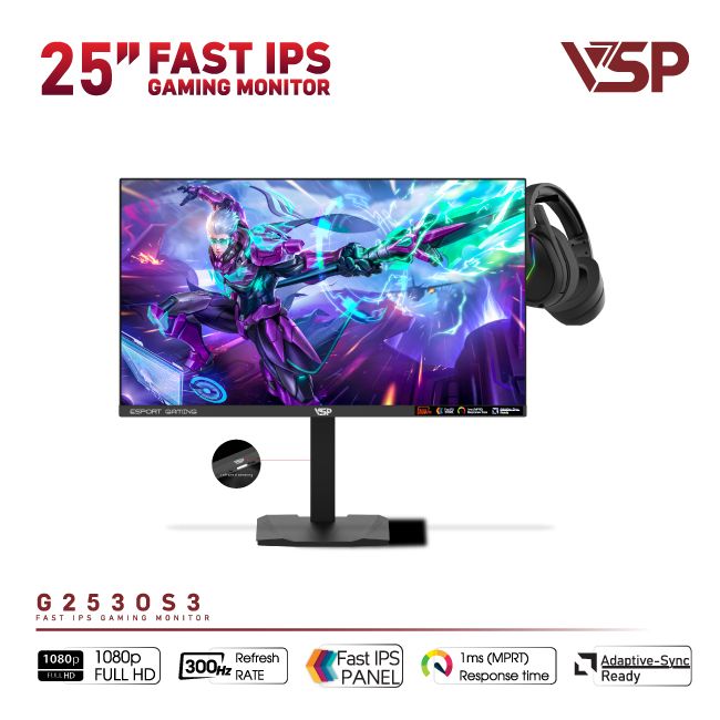 Màn hình VSP Gaming G2530S3 25 Inch Fast IPS - 300Hz