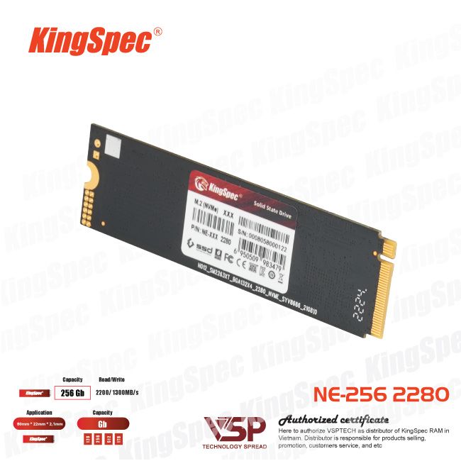 Ổ cứng SSD Kingspec NE-256 2280 256GB