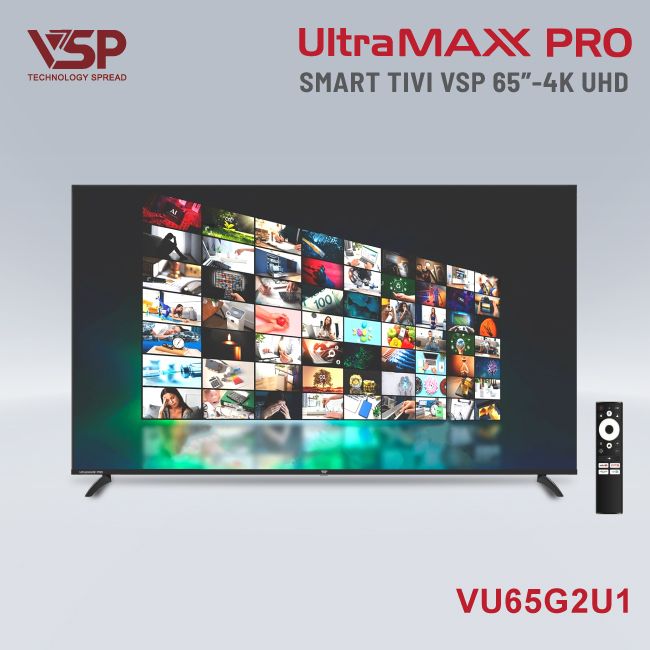 Smart Tivi UltraMAx Pro VSP 65inch VU65G2U1 Pro 4K UHD