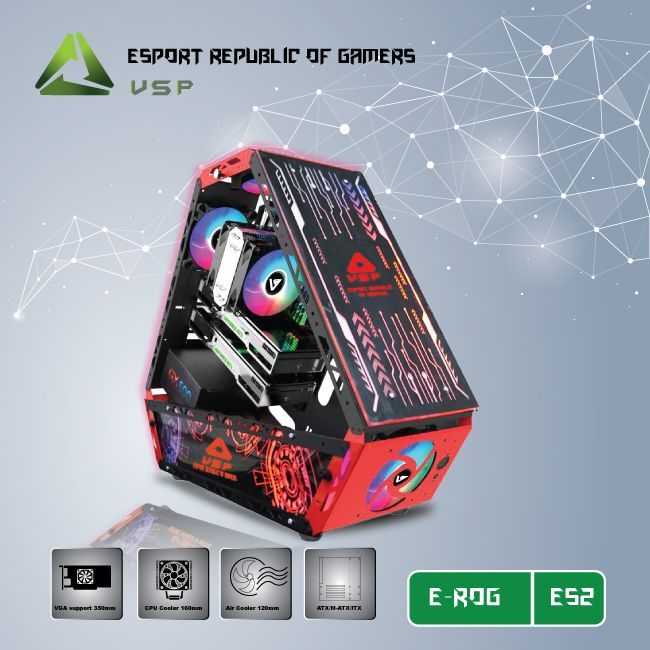 VỎ CASE MÁY TÍNH VSP ESPORT REPUBLIC OF GAMERS ES2