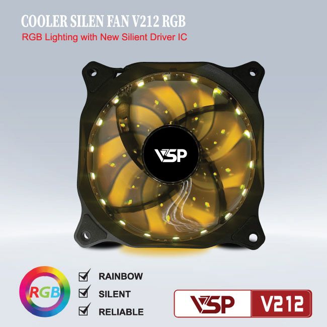 Quạt tản nhiệt VSPTECH LED RGB V212