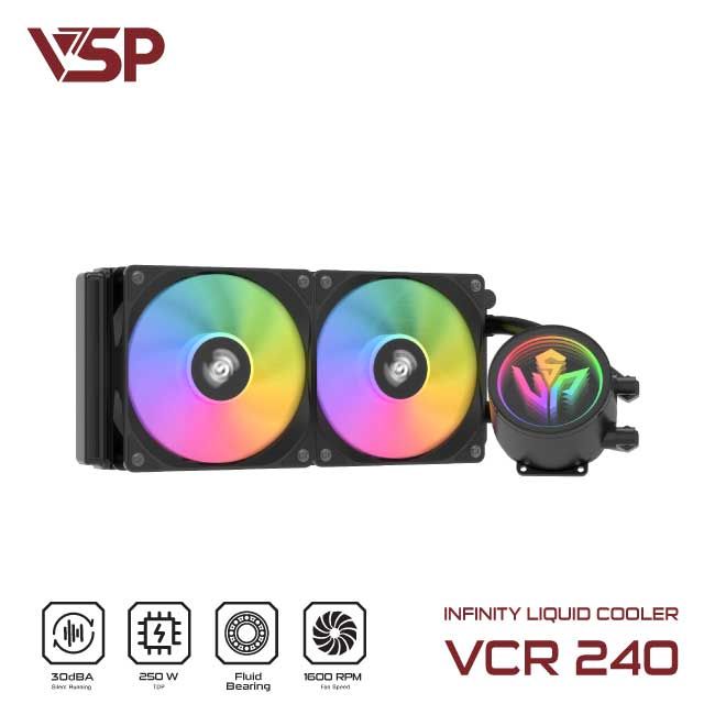 Tản nhiệt nước VSP Infinity Liquid Cooler VCR-240 Đen