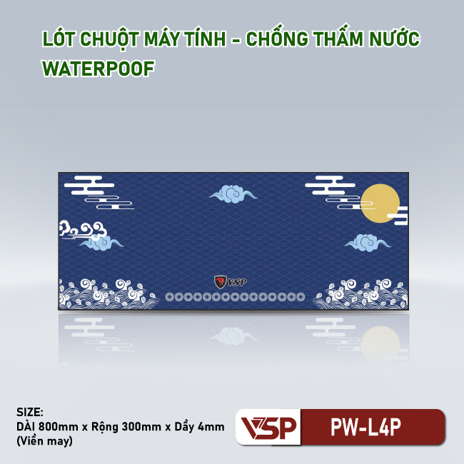 Lót chuột Gaming chống nước Waterpoof PW-L4P