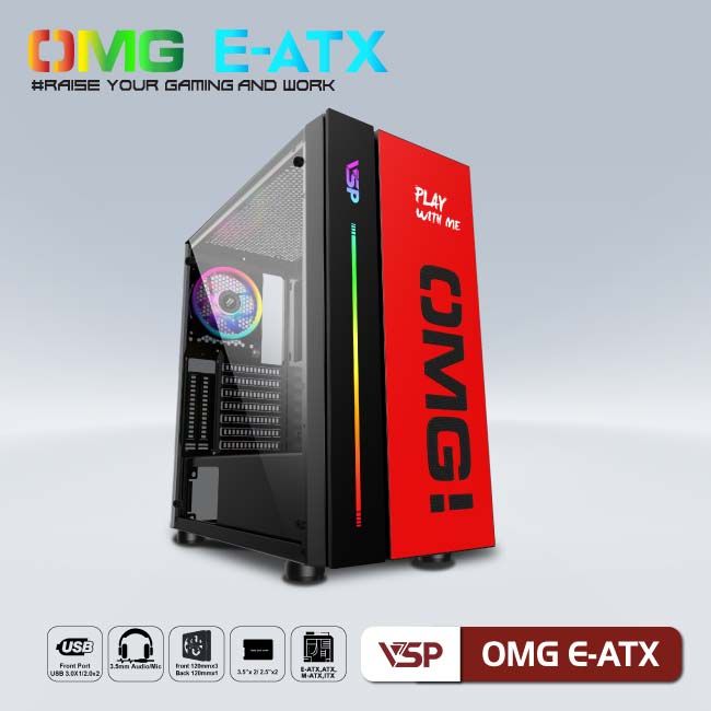 Vỏ Case Máy Tính VSP LED Gaming OMG E-ATX