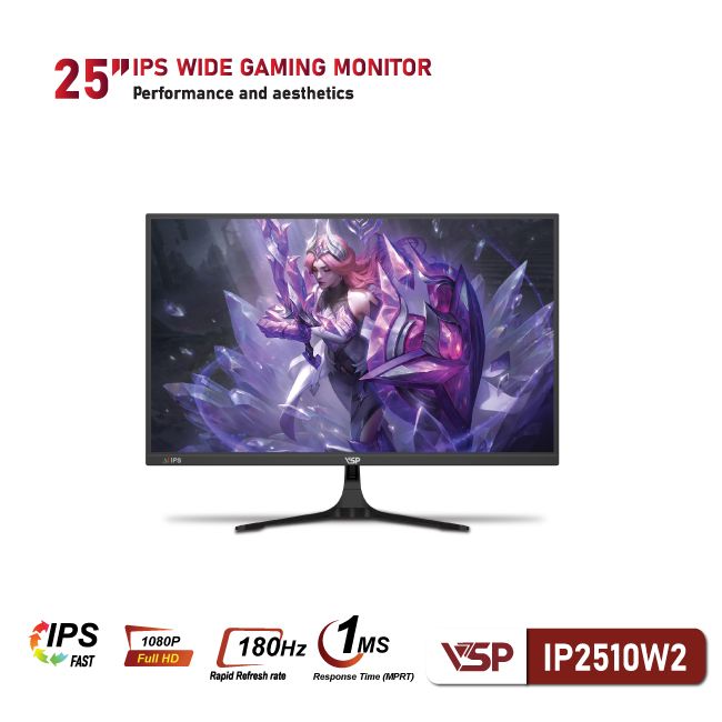 Màn hình VSP Fast IPS - IP2510W2 - 25 inch - 180Hz - 1Ms