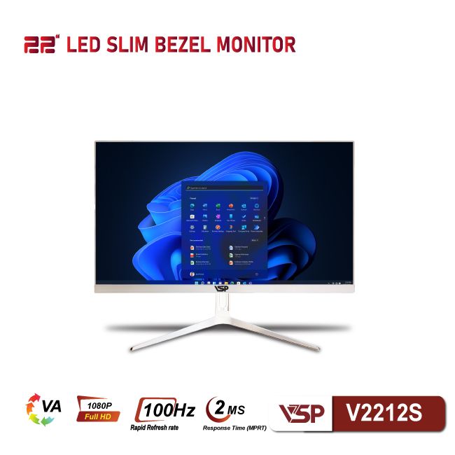 Màn hình VSP VA V2212S - 100Hz - 2Ms - Trắng