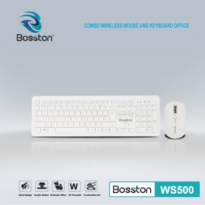 Bộ combo wireless  bàn phím + mouse Bosston WS500 cho văn phòng 