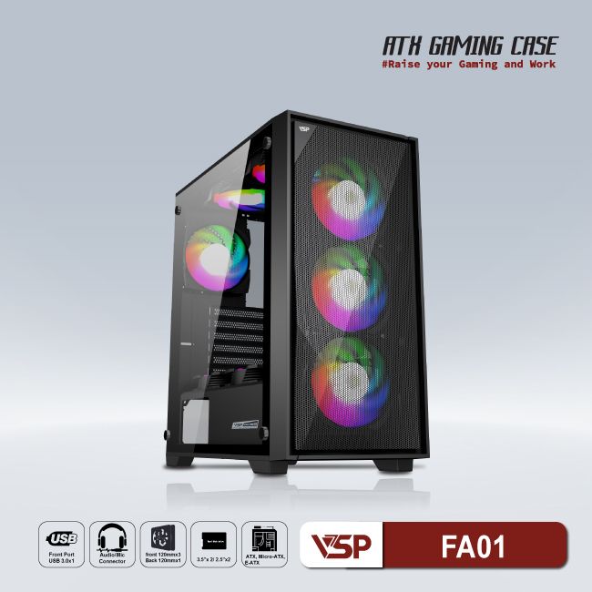 VỎ CASE MÁY TÍNH VSP GAMING FA01