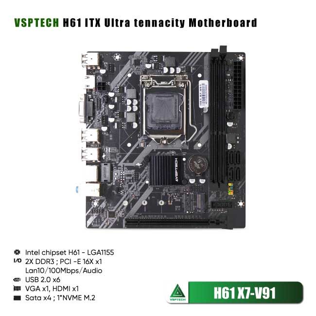 BO MẠNH CHỦ | MAINBOARD VSPTECH H61 X7 V91