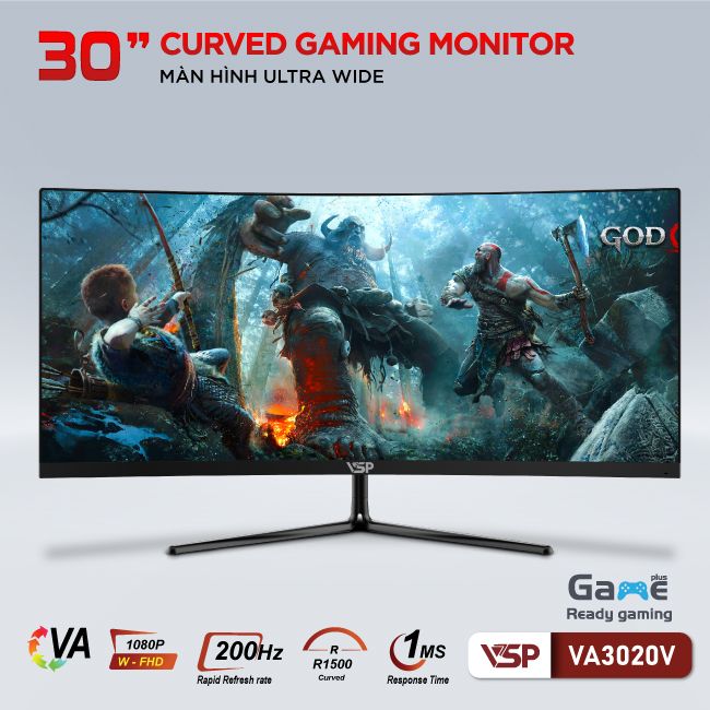 Màn hình Cong Ultrawide Gaming VSP VA3020V 200Hz
