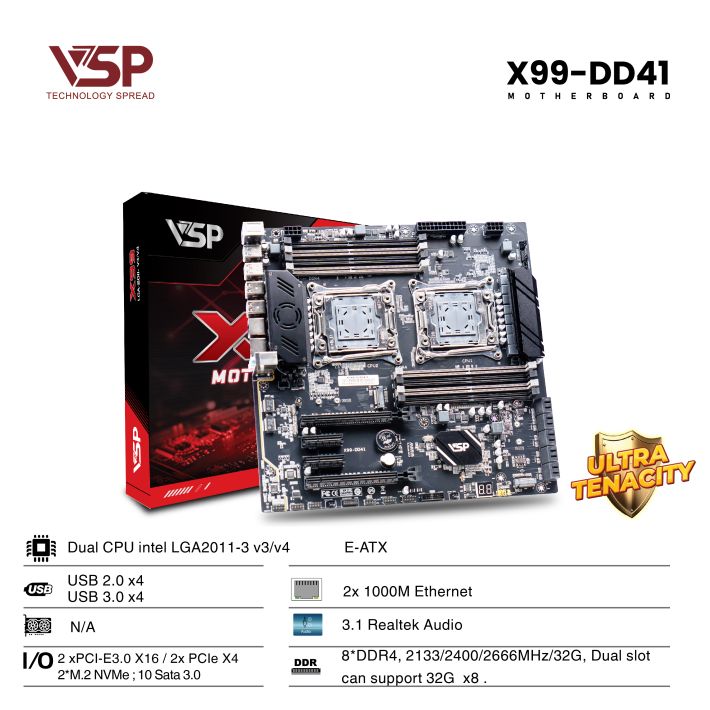 BO MẠCH CHỦ | MAINBOARD VSP X99 - DD41