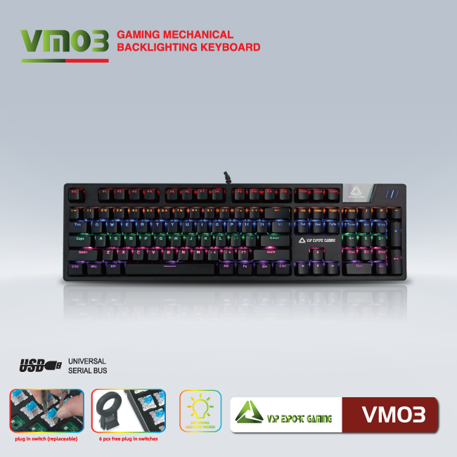 Bàn phím VSP eSport Gaming VM03 