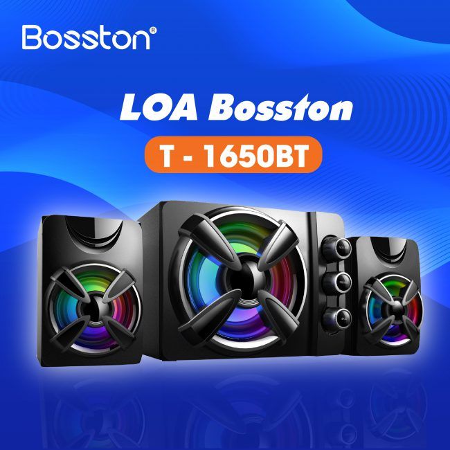 Loa Bluetooth Bosston T1650-BT 2.1 Đèn Led RGB