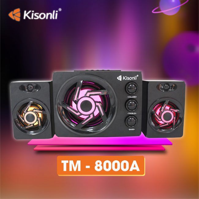 Loa Bluetooth Kisonli TM-8000A 2.1 Đèn Led-RGB