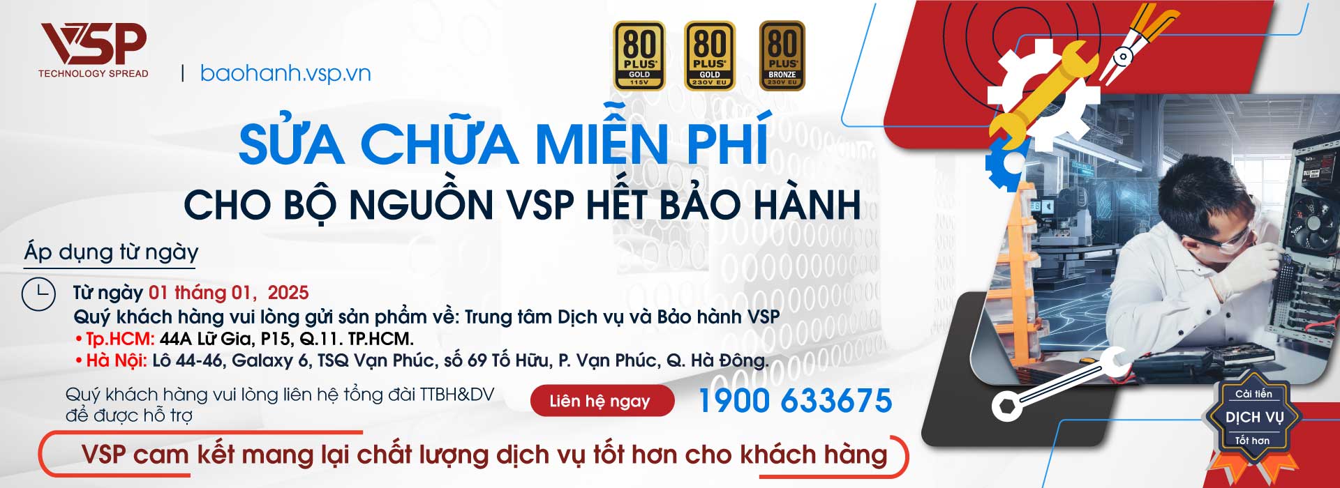 SỬA CHỮA MIỄN PHÍ BỘ NGUỒN VSP